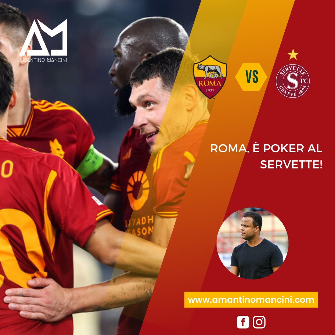 Roma, è poker al Servette. 