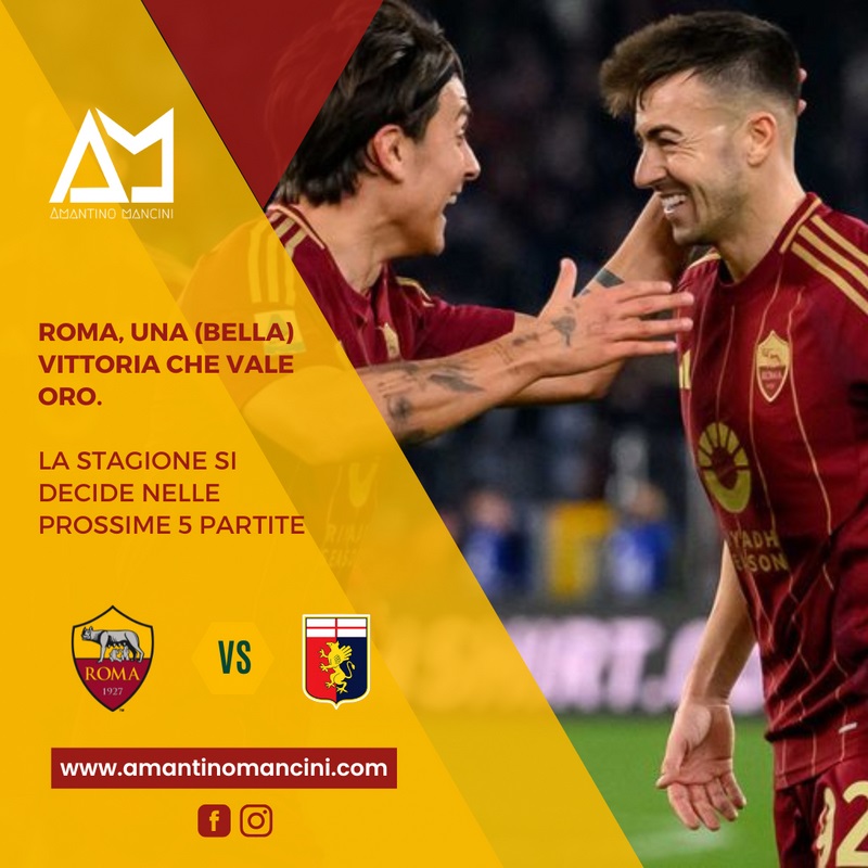 Roma, una (bella) vittoria che vale oro. La stagione si decide nelle prossime 5 partite